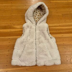 Zara Cream Hooded Vest for Kids